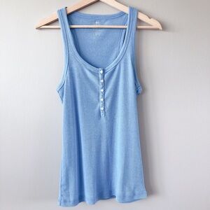 Aerie real soft tank LG light blue like new